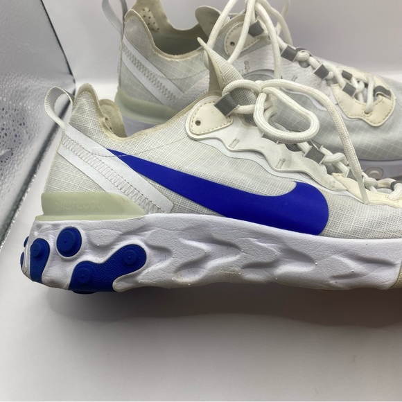 Nike React Element 55 “White Game Royal” BQ6167-100 Size 8 Men’s - Picture 7 of 13